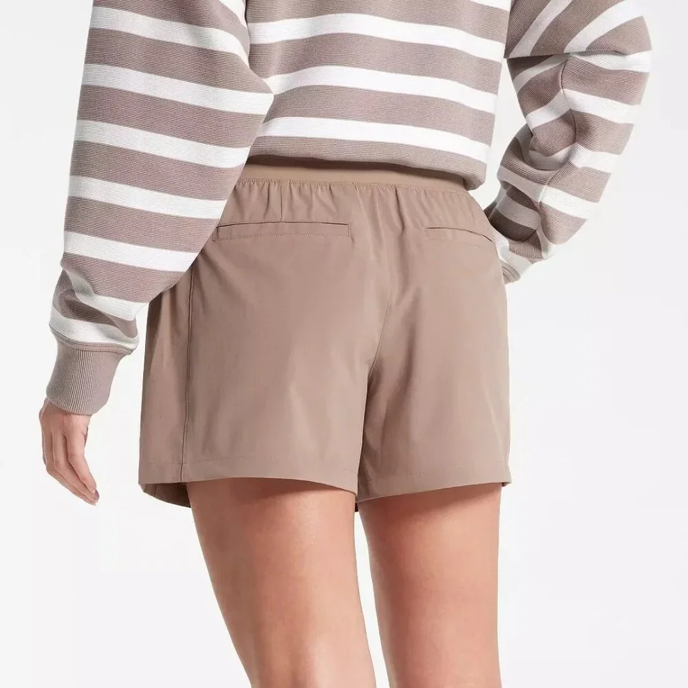 CALIA Women's Effortless TrueLight 4" Short Sueded Brown Size XS - Picture 5 of 6